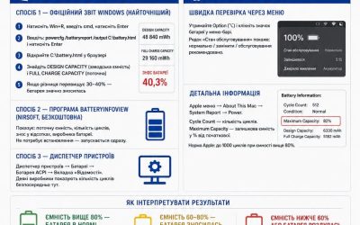 Як перевірити стан батареї ноутбука — інструкція 2026 | BitFix